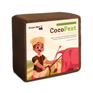 Cocopeat - 5kg Block Natural Coconut Coir Fibres Organic Fertilizer for Home Gardening and Potted Plants